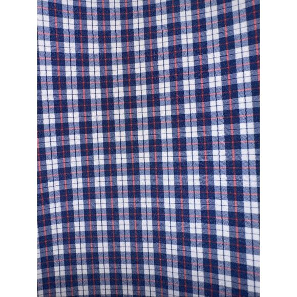 Mizzen + Main Leeward Shirt Mens M Medium Standard Fit Blue Pink Plaid Performan - Picture 4 of 7